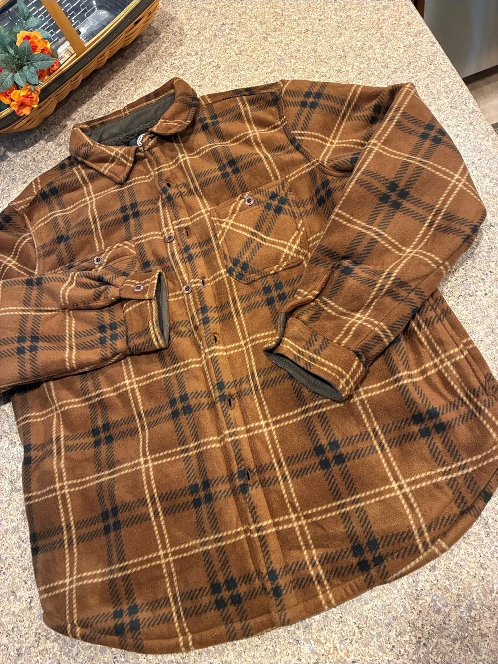WP Weatherproof Men's XL Fleece Button Shacket Jacket Shirt XL